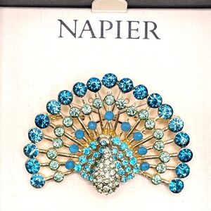 Napier NIB Peacock Pin Brooch